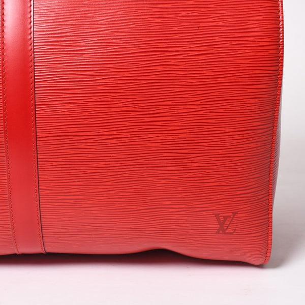 LOUIS VUITTON ルイヴィトン キーポル50 ボストンバッグ M42967 カスティリアンレッド エピレザー VI1915 ゴールド金具 美品 中古 4a004236