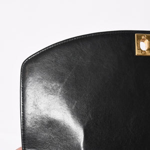 Very Good Condition CHANEL Diana 25 S Flap S Chain Shoulder Bag No. 2 Coco Mark Lambskin Black Gold Hardware Used 4a003914