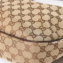 画像をギャラリービューアに読み込む, 極美品 GUCCI グッチ GGキャンバス ホーボー ワンショルダーバッグ セミショルダーバッグ 153010 ベージュ ブラウン レザー 204046 ゴールド金具 中古 4a003957