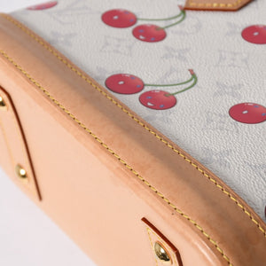 LOUIS VUITTON ルイヴィトン アルマBB ハンドバッグ M14234 モノグラム チェリー ホワイト レッド ベージュ 村上隆 美品 中古 4a004245