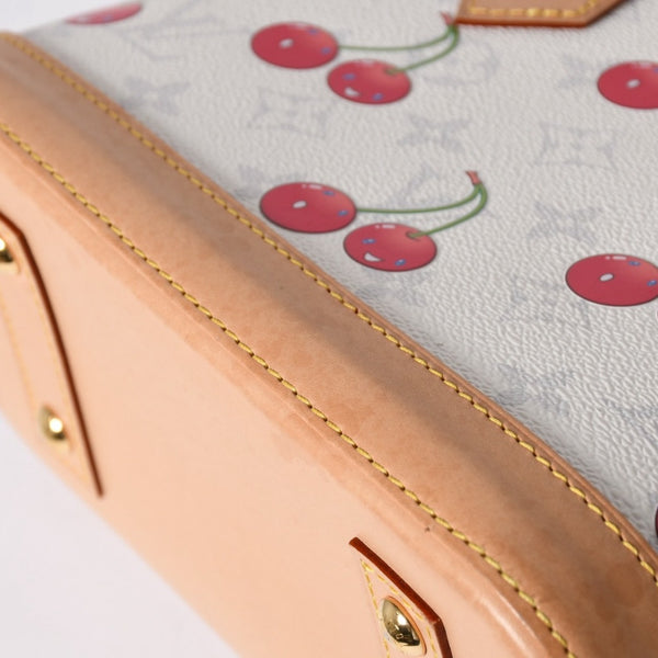 LOUIS VUITTON ルイヴィトン アルマBB ハンドバッグ M14234 モノグラム チェリー ホワイト レッド ベージュ 村上隆 美品 中古 4a004245