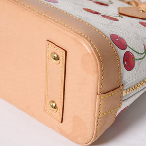 LOUIS VUITTON ルイヴィトン アルマBB ハンドバッグ M14234 モノグラム チェリー ホワイト レッド ベージュ 村上隆 美品 中古 4a004245