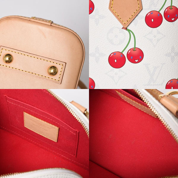 LOUIS VUITTON ルイヴィトン アルマBB ハンドバッグ M14234 モノグラム チェリー ホワイト レッド ベージュ 村上隆 美品 中古 4a004245