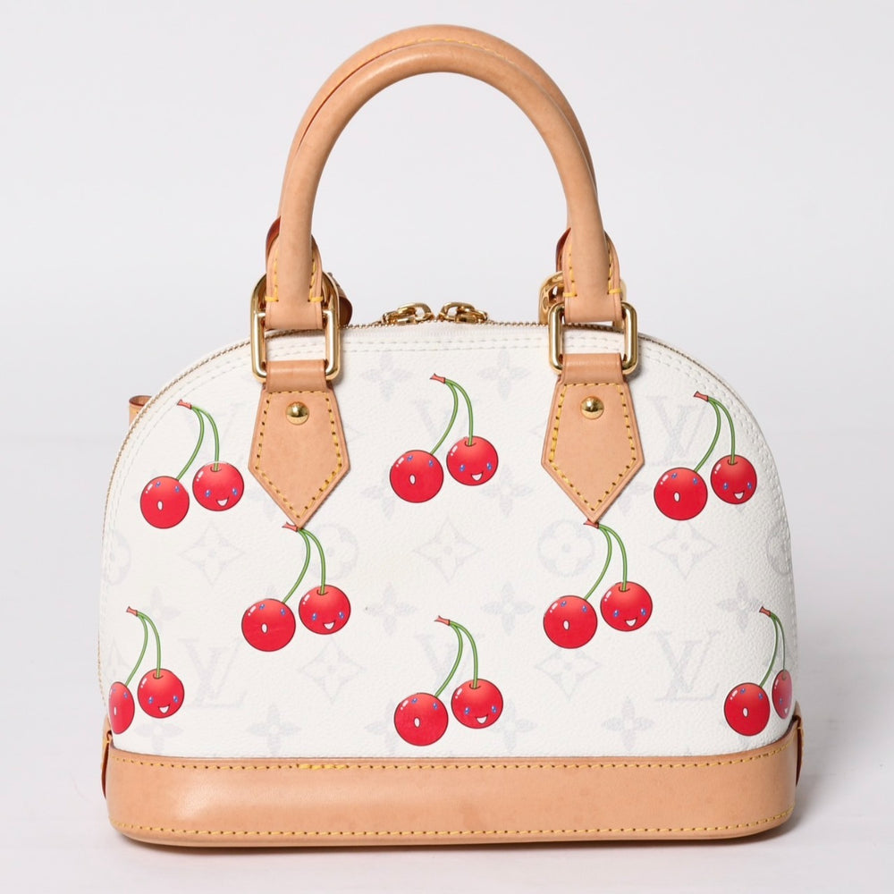 LOUIS VUITTON ルイヴィトン アルマBB ハンドバッグ M14234 モノグラム チェリー ホワイト レッド ベージュ 村上隆 美品 中古 4a004245