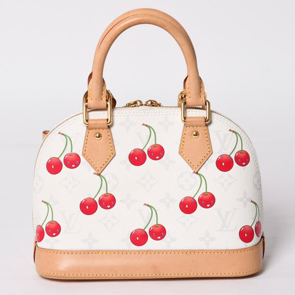 LOUIS VUITTON ルイヴィトン アルマBB ハンドバッグ M14234 モノグラム チェリー ホワイト レッド ベージュ 村上隆 美品 中古 4a004245