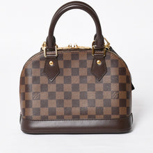 Load image into Gallery viewer, 極美品 LOUIS VUITTON ルイヴィトン アルマBB 2WAY ハンドバッグ N41221 ダミエ エベヌ ブラウン ショルダー PVC レザー 中古 4a004171