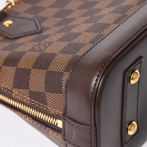 Very good condition LOUIS VUITTON Alma BB 2WAY handbag N41221 Damier Ebene Brown Shoulder PVC Leather Used 4a004171