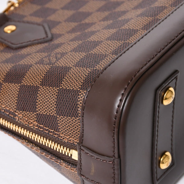 Very good condition LOUIS VUITTON Alma BB 2WAY handbag N41221 Damier Ebene Brown Shoulder PVC Leather Used 4a004171