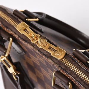 Very good condition LOUIS VUITTON Alma BB 2WAY handbag N41221 Damier Ebene Brown Shoulder PVC Leather Used 4a004171