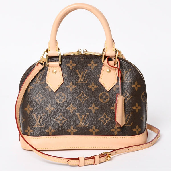 新品同様 LOUIS VUITTON ルイヴィトン アルマBB 2WAYバッグ M53152 モノグラム ブラウン PVC レザー 新型 中古 4a004186