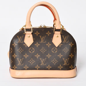 新品同様 LOUIS VUITTON ルイヴィトン アルマBB 2WAYバッグ M53152 モノグラム ブラウン PVC レザー 新型 中古 4a004186