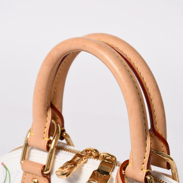 LOUIS VUITTON ルイヴィトン アルマBB ハンドバッグ M14234 モノグラム チェリー ホワイト レッド ベージュ 村上隆 美品 中古 4a004245