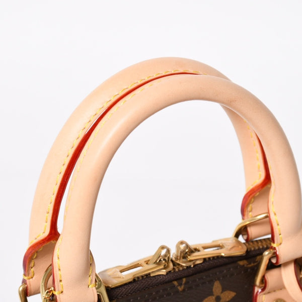 新品同様 LOUIS VUITTON ルイヴィトン アルマBB 2WAYバッグ M53152 モノグラム ブラウン PVC レザー 新型 中古 4a004186