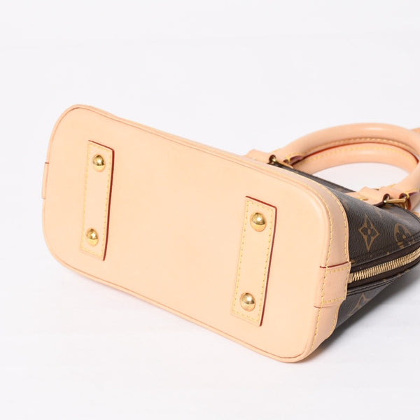 新品同様 LOUIS VUITTON ルイヴィトン アルマBB 2WAYバッグ M53152 モノグラム ブラウン PVC レザー 新型 中古 4a004186
