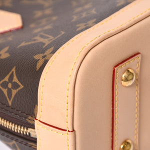 新品同様 LOUIS VUITTON ルイヴィトン アルマBB 2WAYバッグ M53152 モノグラム ブラウン PVC レザー 新型 中古 4a004186