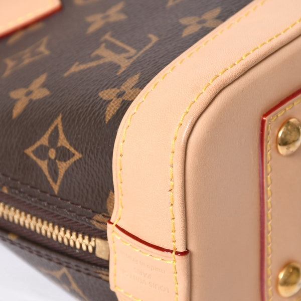 新品同様 LOUIS VUITTON ルイヴィトン アルマBB 2WAYバッグ M53152 モノグラム ブラウン PVC レザー 新型 中古 4a004186
