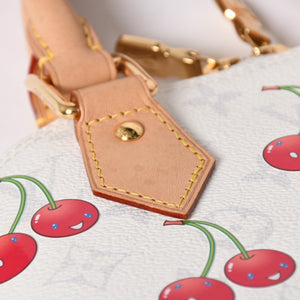 LOUIS VUITTON ルイヴィトン アルマBB ハンドバッグ M14234 モノグラム チェリー ホワイト レッド ベージュ 村上隆 美品 中古 4a004245