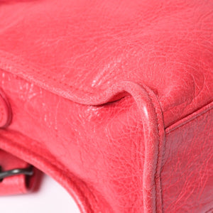 BALENCIAGA Classic Mini City 30029 2WAY Handbag Shoulder Bag Pink Leather Good Condition Used 4a004248