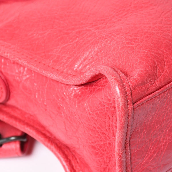 BALENCIAGA Classic Mini City 30029 2WAY Handbag Shoulder Bag Pink Leather Good Condition Used 4a004248