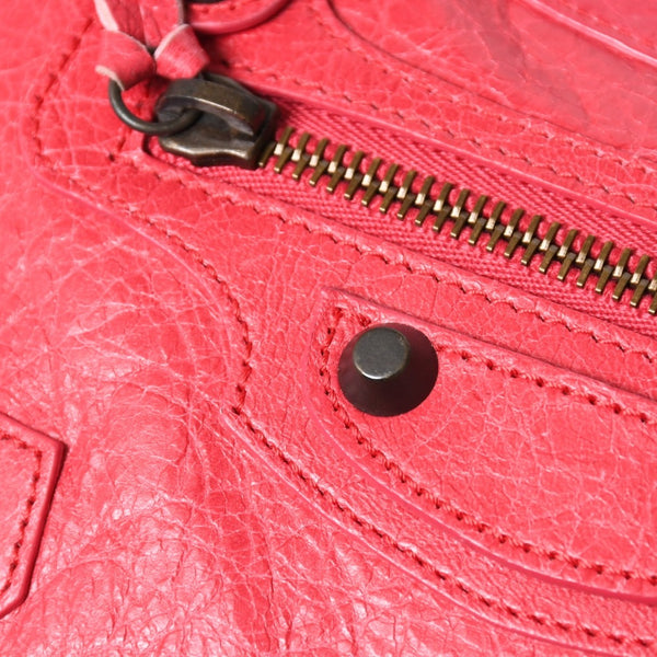 BALENCIAGA Classic Mini City 30029 2WAY Handbag Shoulder Bag Pink Leather Good Condition Used 4a004248