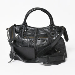 極美品 BALENCIAGA バレンシアガ The Town ザ・タウン 2WAY ショルダーバッグ ハンドバッグ 240579 ブラック 中古 4a003959