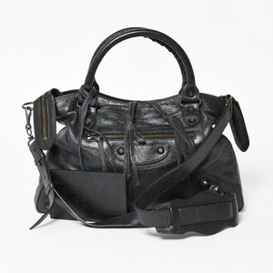 極美品 BALENCIAGA バレンシアガ The Town ザ・タウン 2WAY ショルダーバッグ ハンドバッグ 240579 ブラック 中古 4a003959
