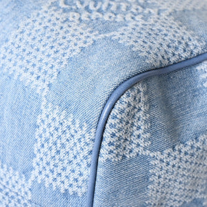 LOUIS VUITTON Speedy Bandouliere 30 Handbag N00203 Damier Denim 3D Cotton Canvas Denim Blue Gold Hardware Good Condition Used 4a004246