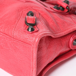 BALENCIAGA Classic Mini City 30029 2WAY Handbag Shoulder Bag Pink Leather Good Condition Used 4a004248