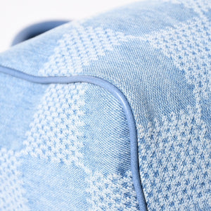 LOUIS VUITTON Speedy Bandouliere 30 Handbag N00203 Damier Denim 3D Cotton Canvas Denim Blue Gold Hardware Good Condition Used 4a004246