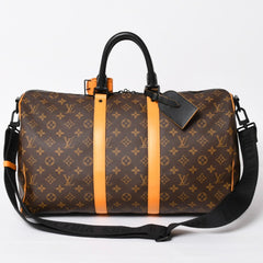 新品同様 LOUIS VUITTON ルイヴィトン キーポルバンドリエール 45 ボストンバッグ M46703 モノグラムマカサー イエロー 中古 4a004250