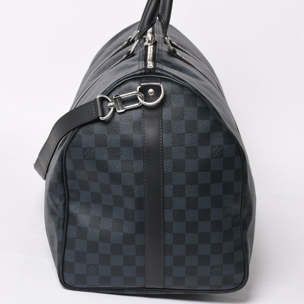 Very good condition LOUIS VUITTON Keepall Bandouliere 55 Boston bag N41356 Damier Graphite Cobalt Black Used 4a004251