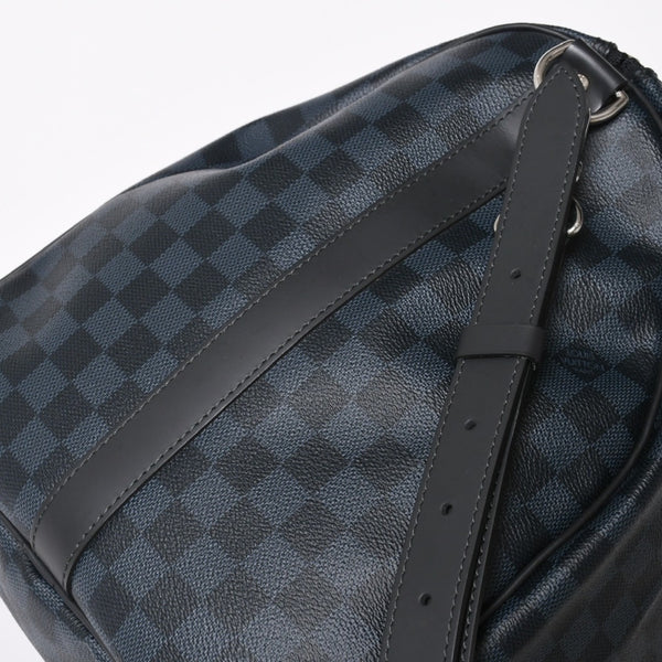 Very good condition LOUIS VUITTON Keepall Bandouliere 55 Boston bag N41356 Damier Graphite Cobalt Black Used 4a004251