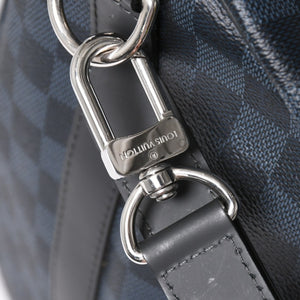 Very good condition LOUIS VUITTON Keepall Bandouliere 55 Boston bag N41356 Damier Graphite Cobalt Black Used 4a004251