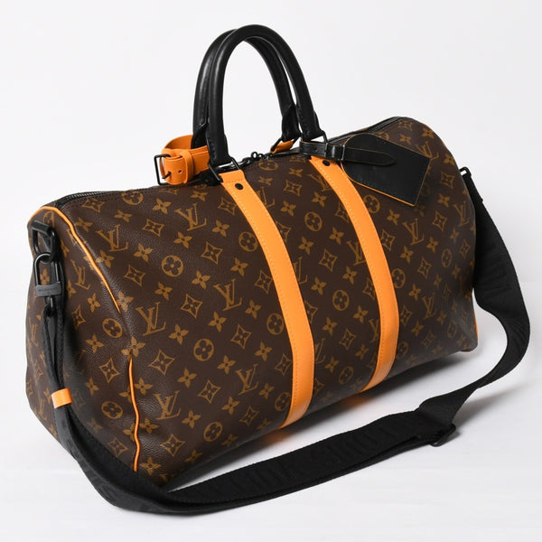 新品同様 LOUIS VUITTON ルイヴィトン キーポルバンドリエール 45 ボストンバッグ M46703 モノグラムマカサー イエロー 中古 4a004250