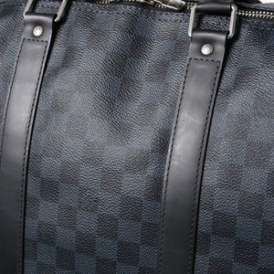 Very good condition LOUIS VUITTON Keepall Bandouliere 55 Boston bag N41356 Damier Graphite Cobalt Black Used 4a004251