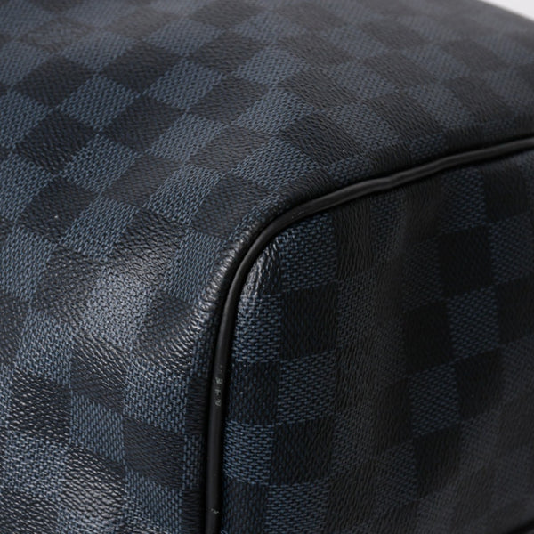 Very good condition LOUIS VUITTON Keepall Bandouliere 55 Boston bag N41356 Damier Graphite Cobalt Black Used 4a004251