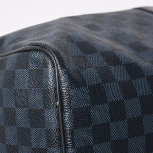 Very good condition LOUIS VUITTON Keepall Bandouliere 55 Boston bag N41356 Damier Graphite Cobalt Black Used 4a004251