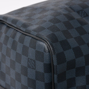 Very good condition LOUIS VUITTON Keepall Bandouliere 55 Boston bag N41356 Damier Graphite Cobalt Black Used 4a004251