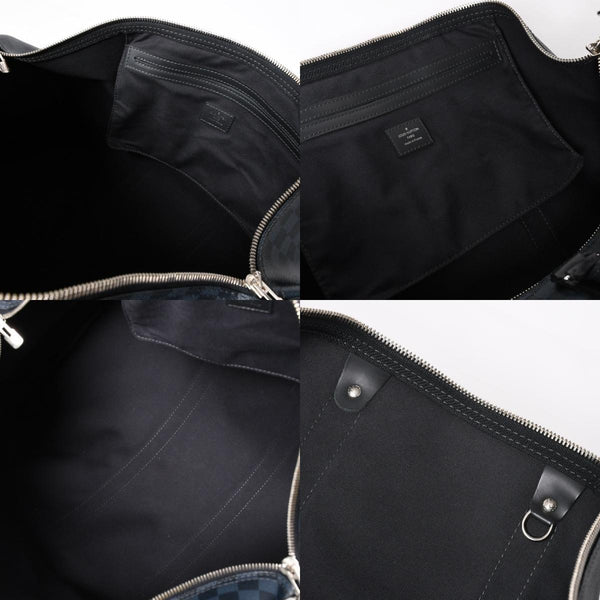 Very good condition LOUIS VUITTON Keepall Bandouliere 55 Boston bag N41356 Damier Graphite Cobalt Black Used 4a004251