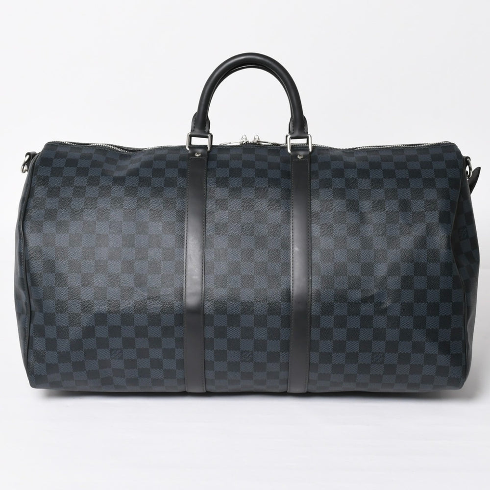 極美品 LOUIS VUITTON ルイヴィトン キーポル バンドリエール55 ボストンバッグ N41356 ダミエグラフィット コバルト ブラック 中古 4a004251