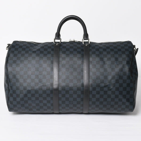 Very good condition LOUIS VUITTON Keepall Bandouliere 55 Boston bag N41356 Damier Graphite Cobalt Black Used 4a004251