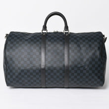 画像をギャラリービューアに読み込む, 極美品 LOUIS VUITTON ルイヴィトン キーポル バンドリエール55 ボストンバッグ N41356 ダミエグラフィット コバルト ブラック 中古 4a004251