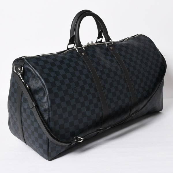 Very good condition LOUIS VUITTON Keepall Bandouliere 55 Boston bag N41356 Damier Graphite Cobalt Black Used 4a004251