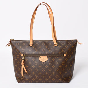 極美品 LOUIS VUITTON ルイヴィトン Iena MM イエナMM トートバッグ M42267 モノグラム ブラウン ゴールド金具 中古 4a004201