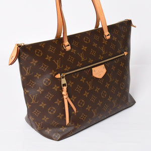 極美品 LOUIS VUITTON ルイヴィトン Iena MM イエナMM トートバッグ M42267 モノグラム ブラウン ゴールド金具 中古 4a004201