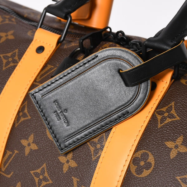 新品同様 LOUIS VUITTON ルイヴィトン キーポルバンドリエール 45 ボストンバッグ M46703 モノグラムマカサー イエロー 中古 4a004250