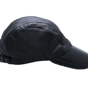 CHANEL シャネル スポーツライン アジャスターキャップ サイズM ココマーク パッチ ラムスキン ブラック 美品 中古 4a004146