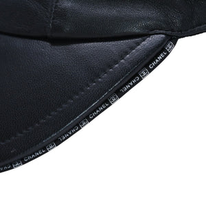 CHANEL シャネル スポーツライン アジャスターキャップ サイズM ココマーク パッチ ラムスキン ブラック 美品 中古 4a004146