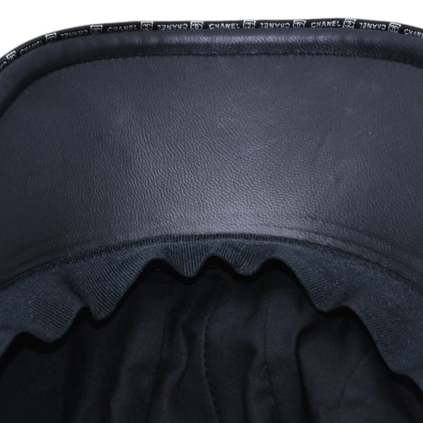 CHANEL シャネル スポーツライン アジャスターキャップ サイズM ココマーク パッチ ラムスキン ブラック 美品 中古 4a004146