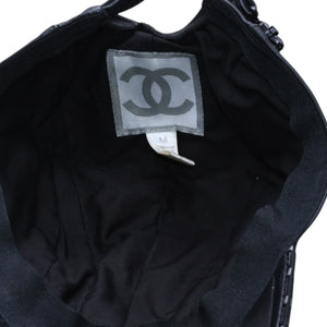 CHANEL シャネル スポーツライン アジャスターキャップ サイズM ココマーク パッチ ラムスキン ブラック 美品 中古 4a004146